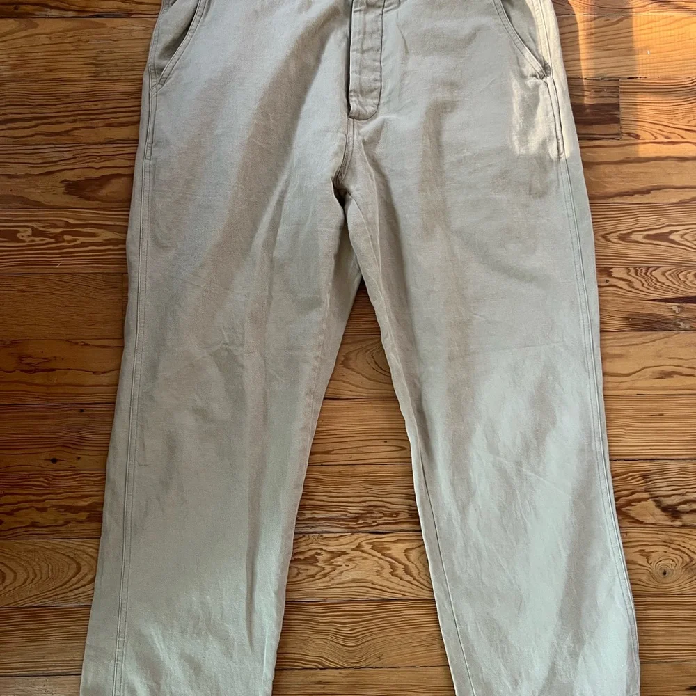 Wythe flat front cotton linen twill chino